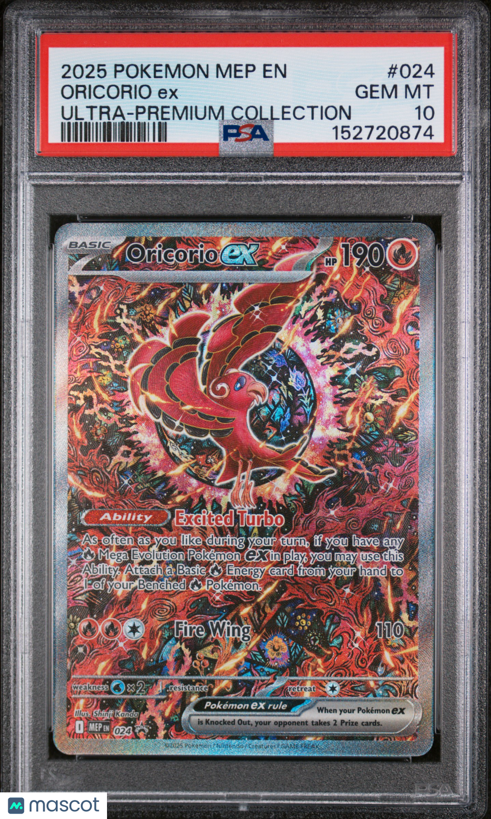 2025 Pokemon Black Star Promo Oricorio EX #024 Ultra-Premium Collection PSA 10 - Graded TCG/CCG