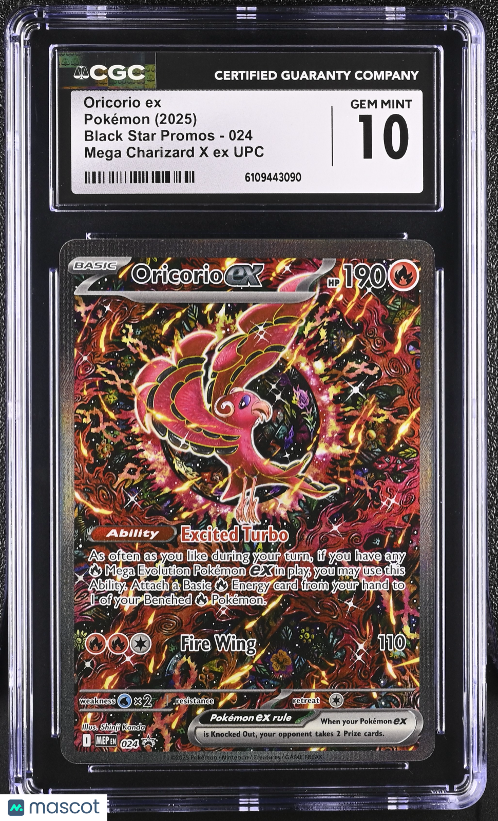 2025 Pokemon Black Star Promos Oricorio ex #024 CGC 10 GEM MINT - Graded TCG/CCG