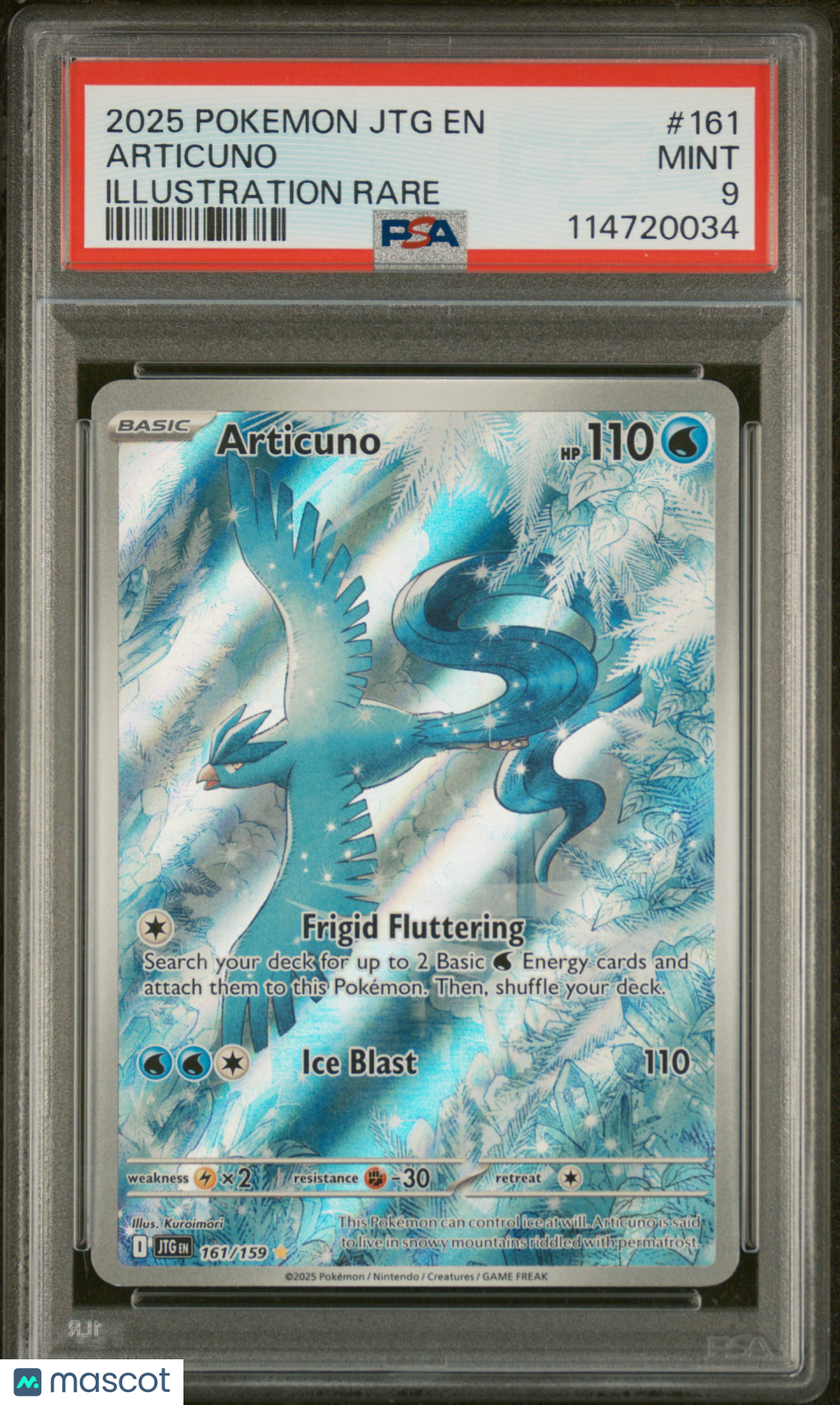 2025 Pokemon Journey Together Articuno #161 Illustration Rare PSA 9 - Graded TCG/CCG