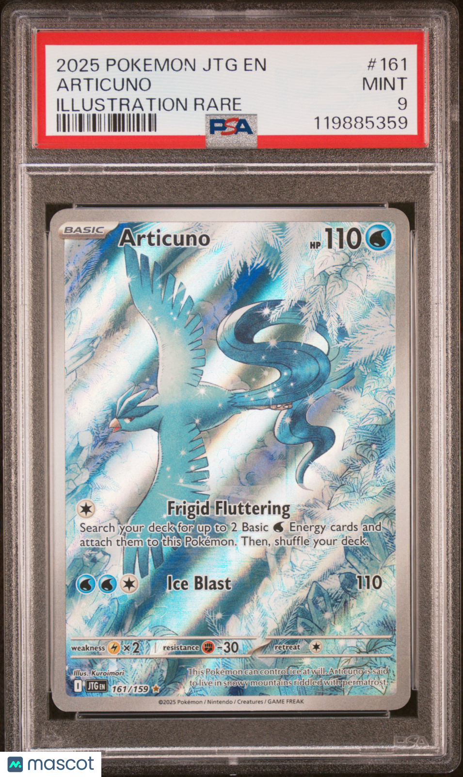 2025 Pokemon Journey Together Articuno #161 Illustration Rare PSA 9 MINT - Graded TCG/CCG