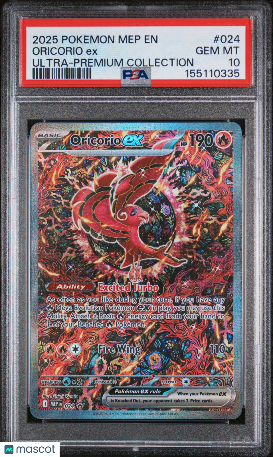 2025 Pokemon ME Black Star Promo Oricorio EX #024 UPC PSA 10 GEM MINT - Graded TCG/CCG