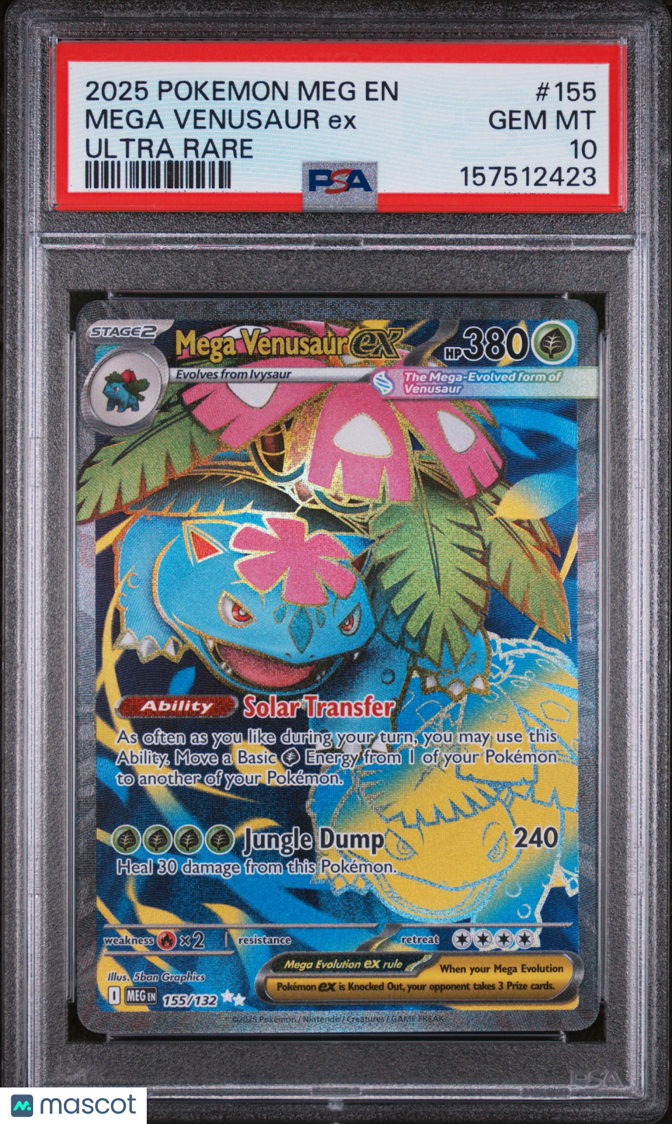 2025 Pokemon Meg EN-Mega Evolution Mega Venusaur EX Ultra Rare PSA 10 - Graded TCG/CCG