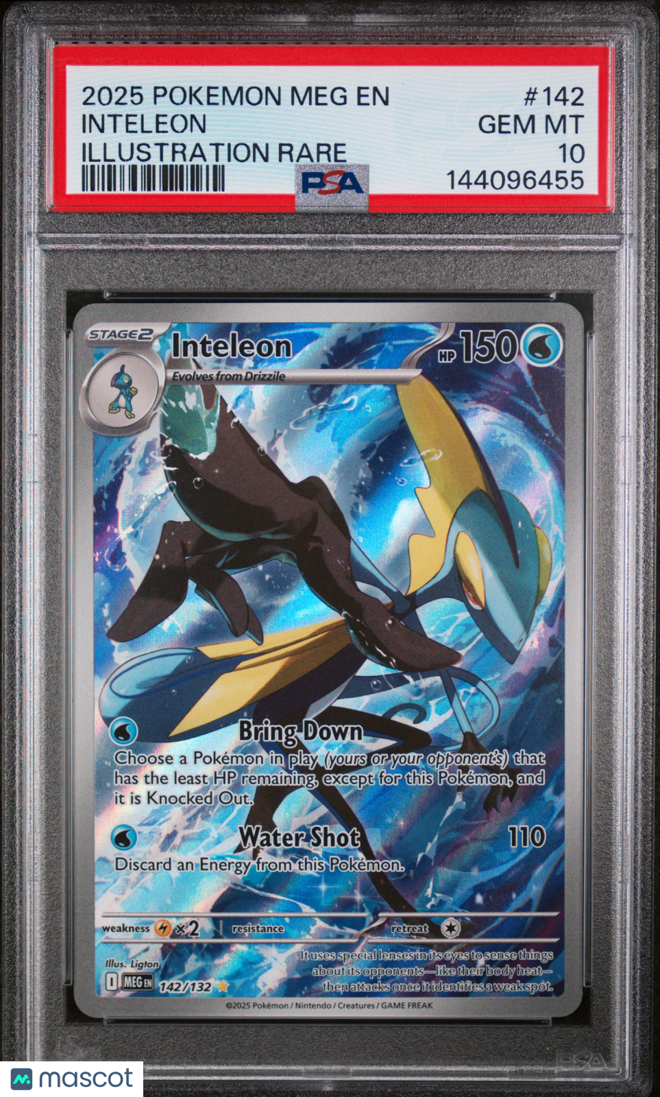 2025 Pokemon Mega Evolution Inteleon #142 Illustration Rare PSA 10 GEM MINT - Graded TCG/CCG