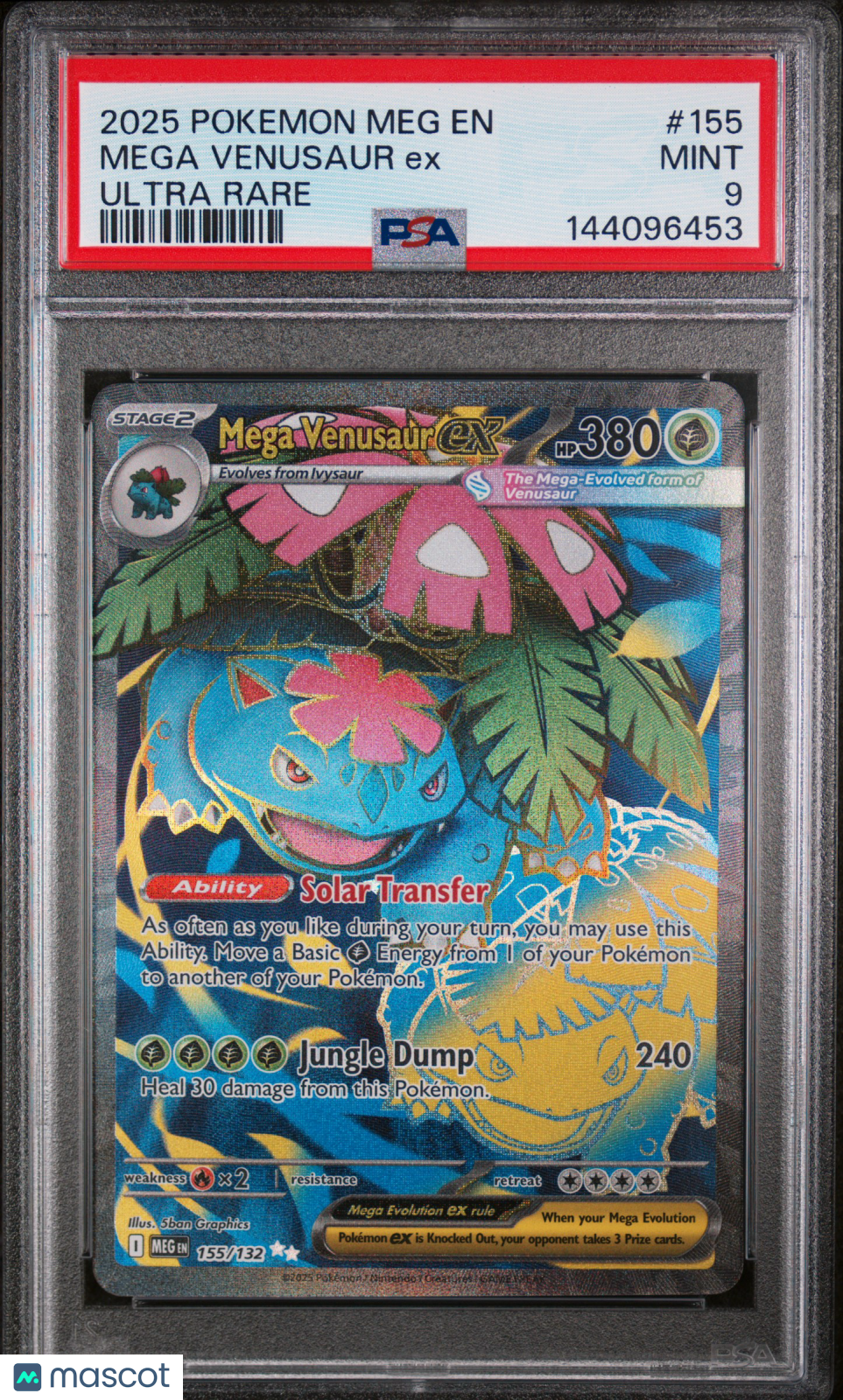 2025 Pokemon Mega Evolution Mega Venusaur EX #155 Ultra Rare PSA 9 MINT - Graded TCG/CCG