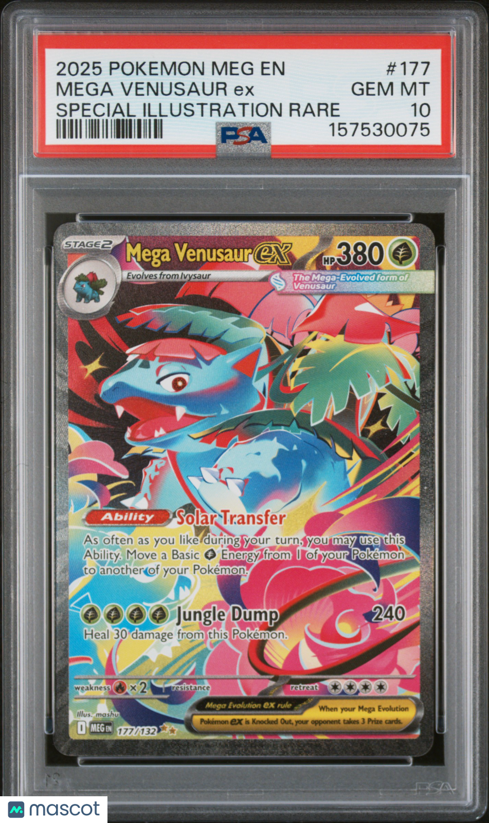 2025 Pokemon Mega Evolution Mega Venusaur EX #177 SIR PSA 10 GEM MINT - Graded TCG/CCG