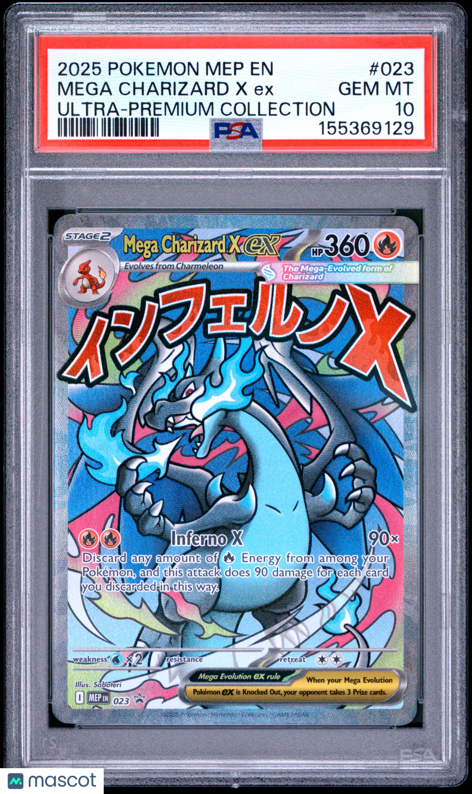 2025 Pokemon Mep EN-Black Star Promo Mega Charizard X EX UPC PSA 10 - Graded TCG/CCG