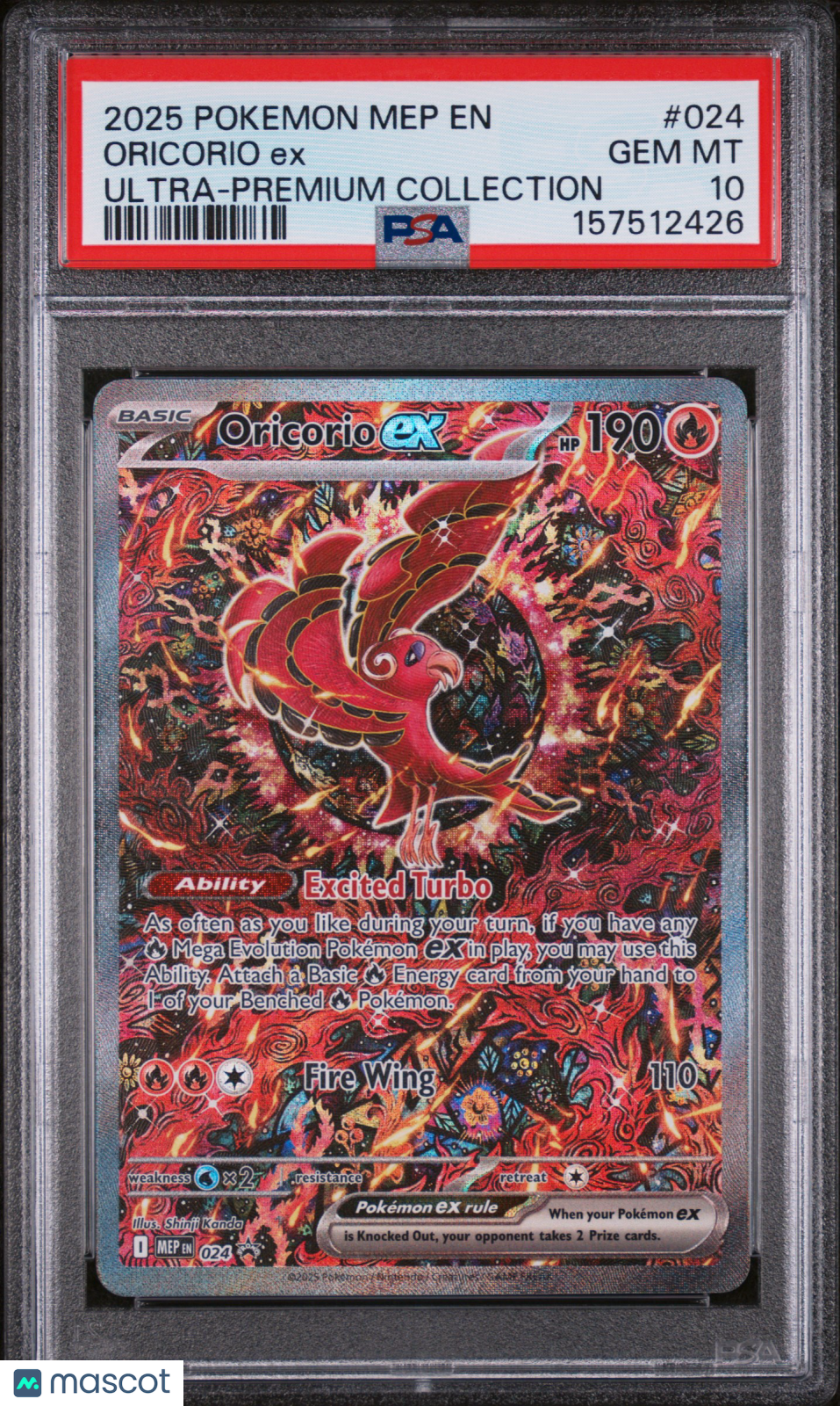 2025 Pokemon MEP EN-Black Star Promo Oricorio EX Ultra-Premium Collection PSA 10 - Graded TCG/CCG