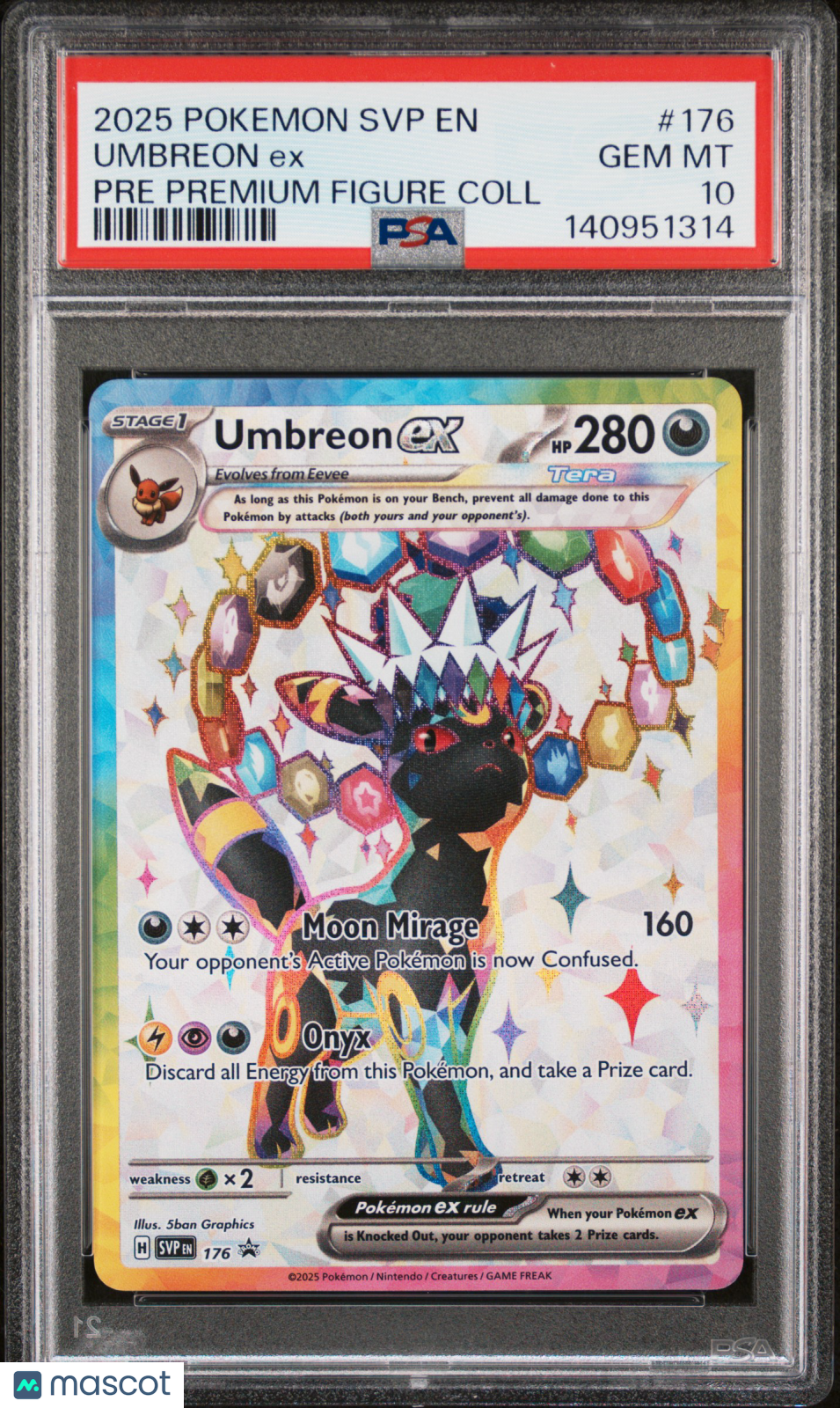 2025 Pokemon SV Black Star Promo Umbreon EX #176 Premium Figure Coll PSA 10 GEM - Graded TCG/CCG