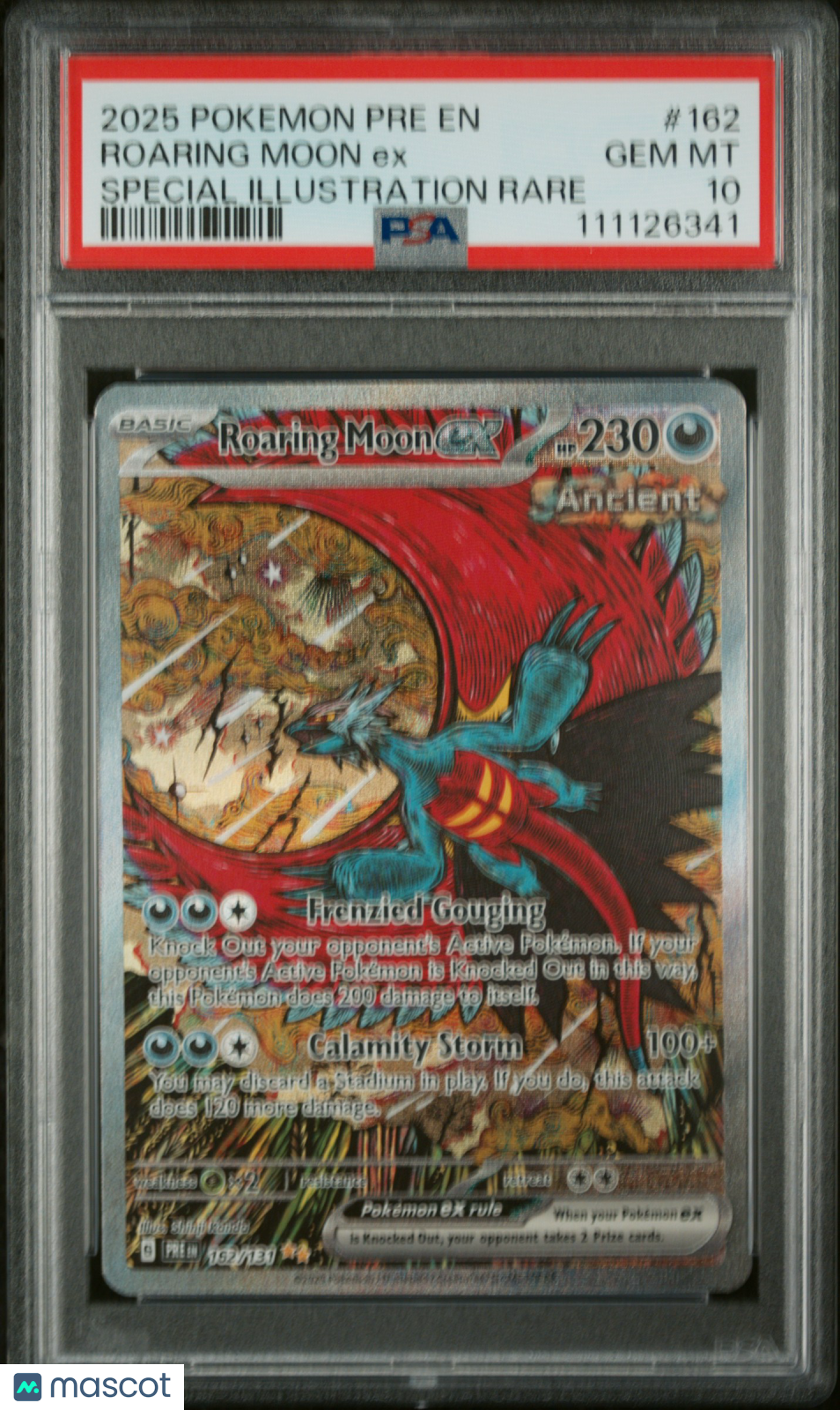2025 Prismatic Evolutions Roaring Moon EX #162 Special Illustration Rare PSA 10 - Graded TCG/CCG