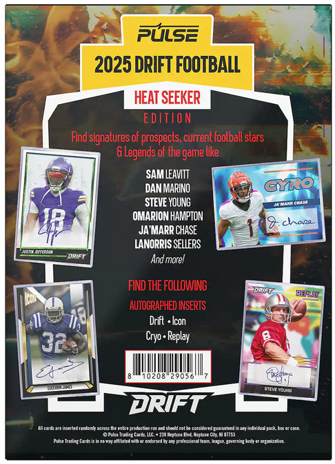 2025 Pulse Drift Football Heat Seeker Edition (1 Auto) - Blaster Box