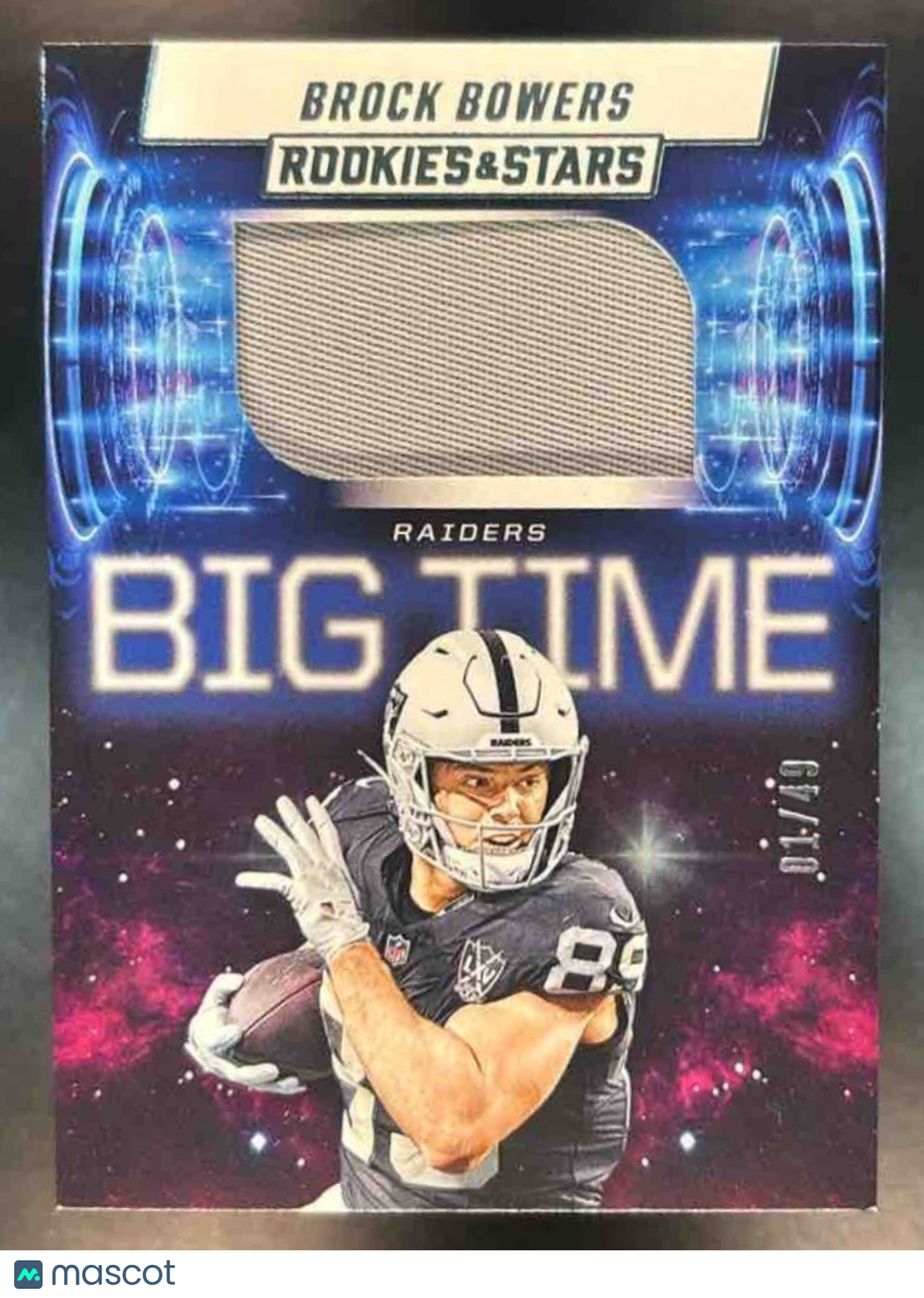 2025 Rookies & Stars Brock Bowers Big Time Prime Patch /49 MEM Las Vegas Raiders - Sports Cards