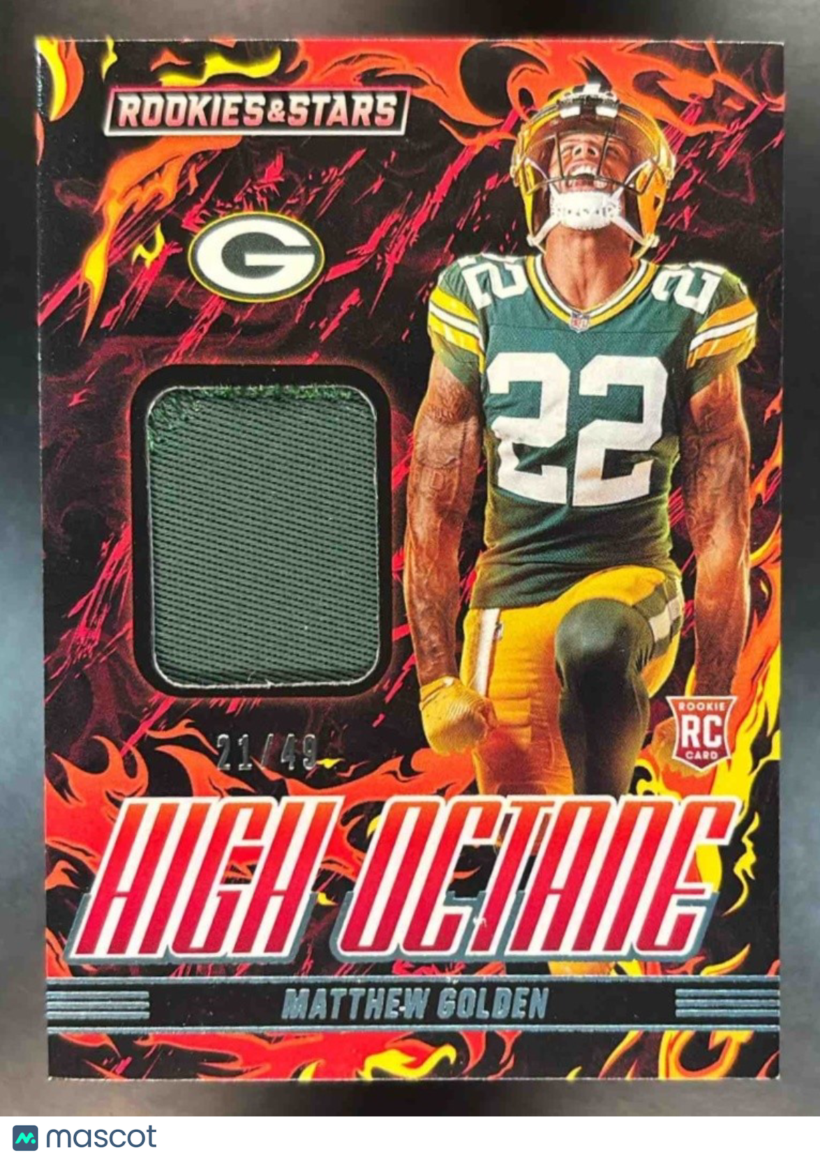 2025 Rookies & Stars Matthew Golden High Octane Patch /49 MEM RC Packers - Sports Cards