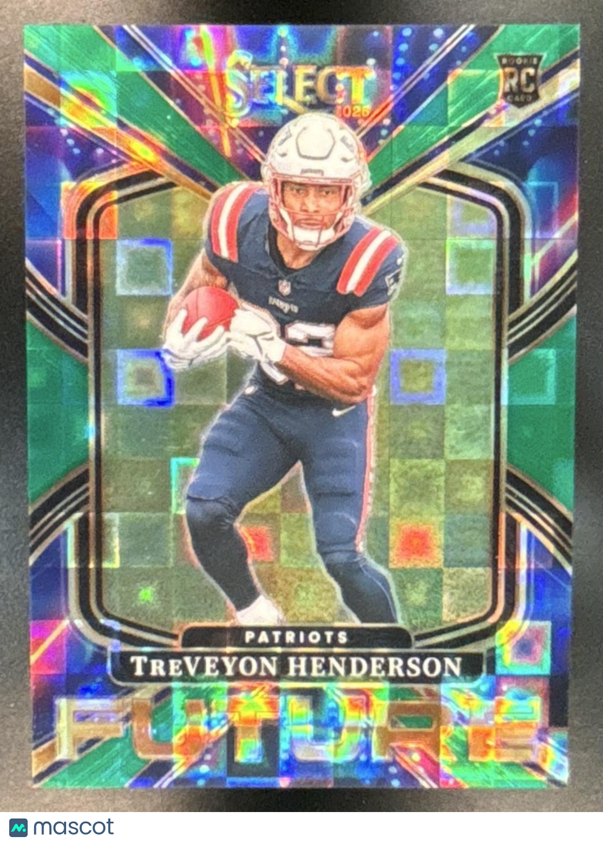 2025 Select #5 TreVeyon Henderson Future Green Prizm 5/5 RC New England Patriots - Sports Cards