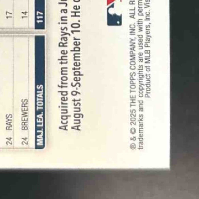 2025 Topps Aaron Civale Green Holo Foil /99 #648 Milwaukee Brewers - Sports Cards