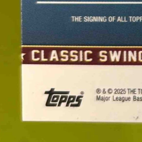 2025 Topps All-Star Game Mega Box Rafael Palmeiro Classic Swings Auto Black /10 - Sports Cards