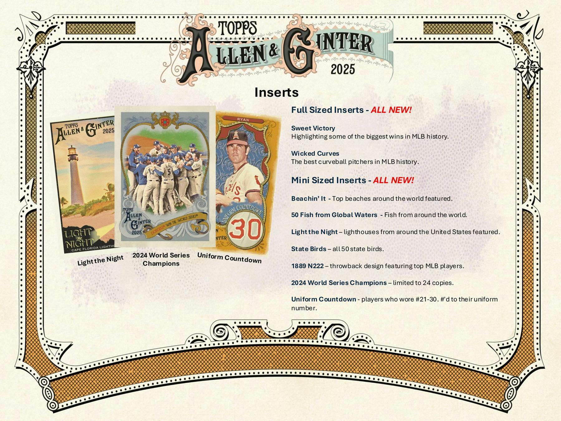 2025 Topps Allen and Ginter MLB Baseball Hobby Box (2 Hits)(24 Packs) - Sports Collectibles