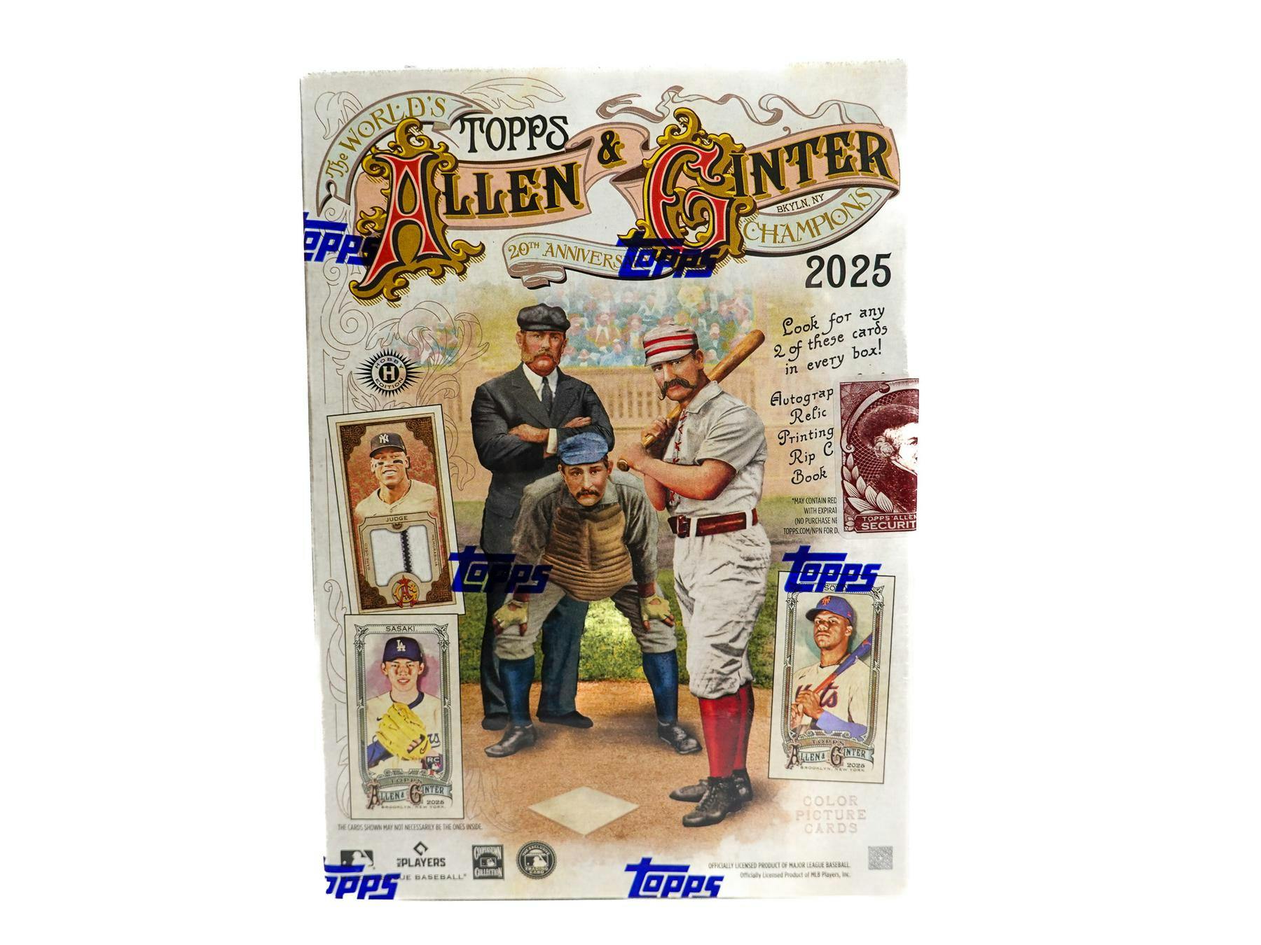 2025 Topps Allen and Ginter MLB Baseball Hobby Box (2 Hits)(24 Packs) - Sports Collectibles