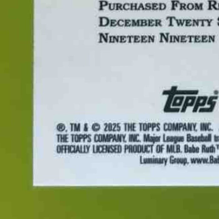 2025 Topps Allen & Ginter Babe Ruth Chrome Green /99 #28 New York Yankees - Sports Cards