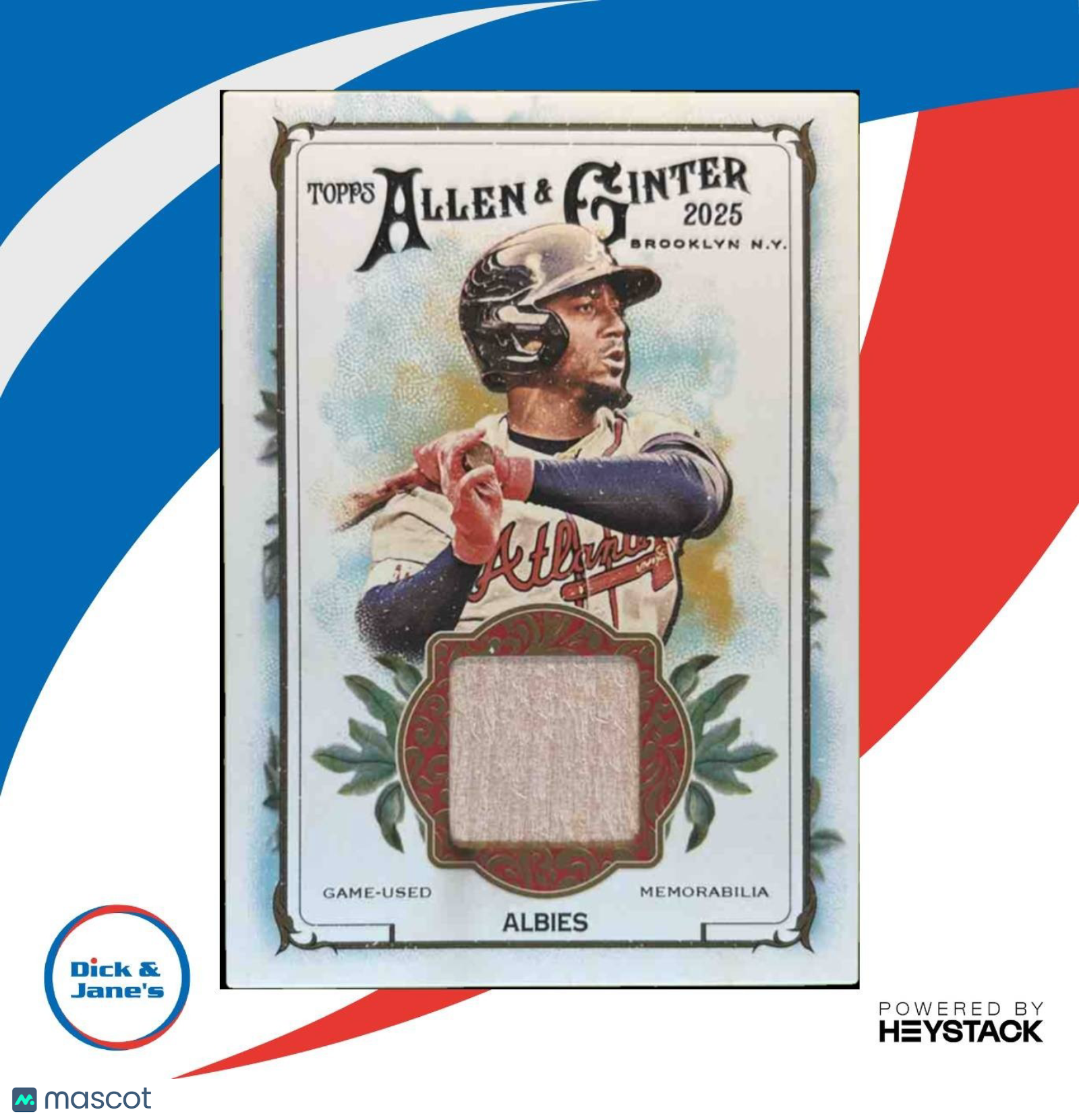 2025 Topps Allen & Ginter Ozzie Albies Relics #AGR-OA Atlanta Braves - Sports Cards