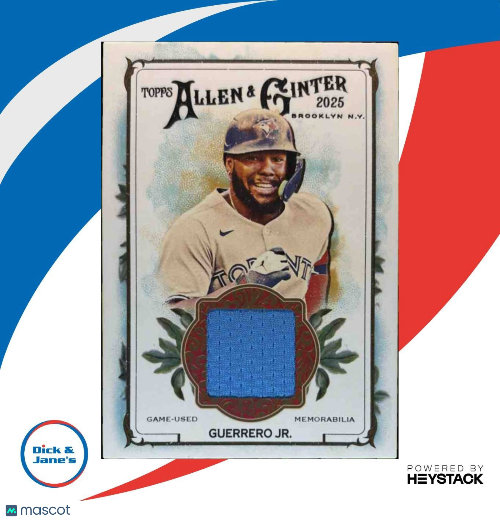 2025 Topps Allen & Ginter Vladimir Guerrero Jr. Relics Toronto Blue Jays - Sports Cards