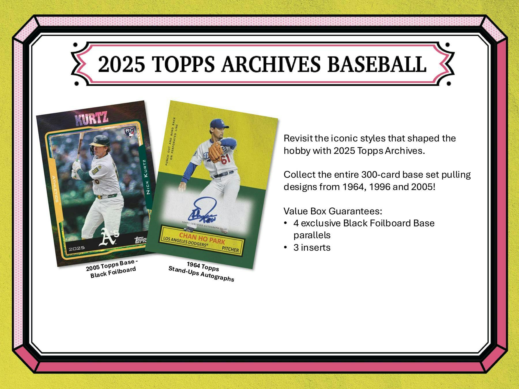 2025 Topps Archives Baseball Hobby Box (2 Autos) DEC 12th - MLB Hobby Box