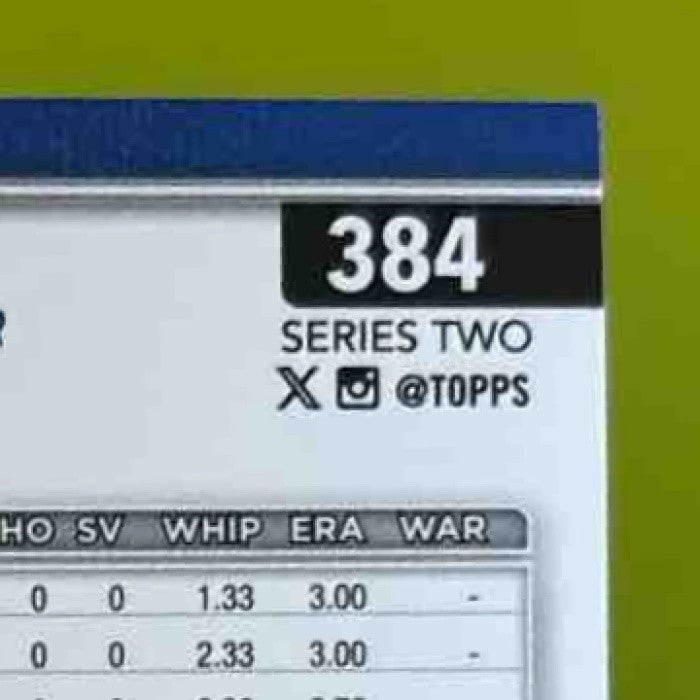 2025 Topps Ben Casparius Team Color Border Variation #384 RC Los Angeles Dodgers - Sports Cards