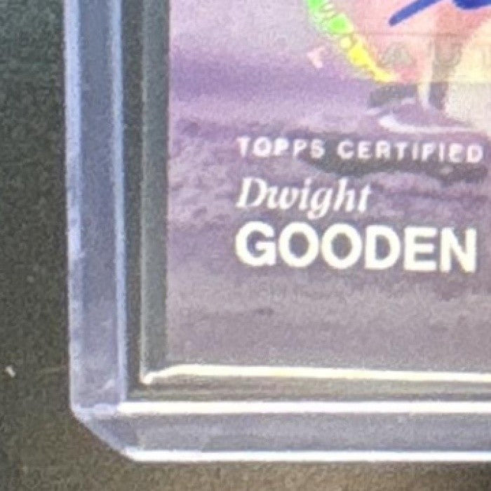 2025 Topps Black and White Dwight Gooden Sticker Auto Purple /25 New York Mets - Sports Cards