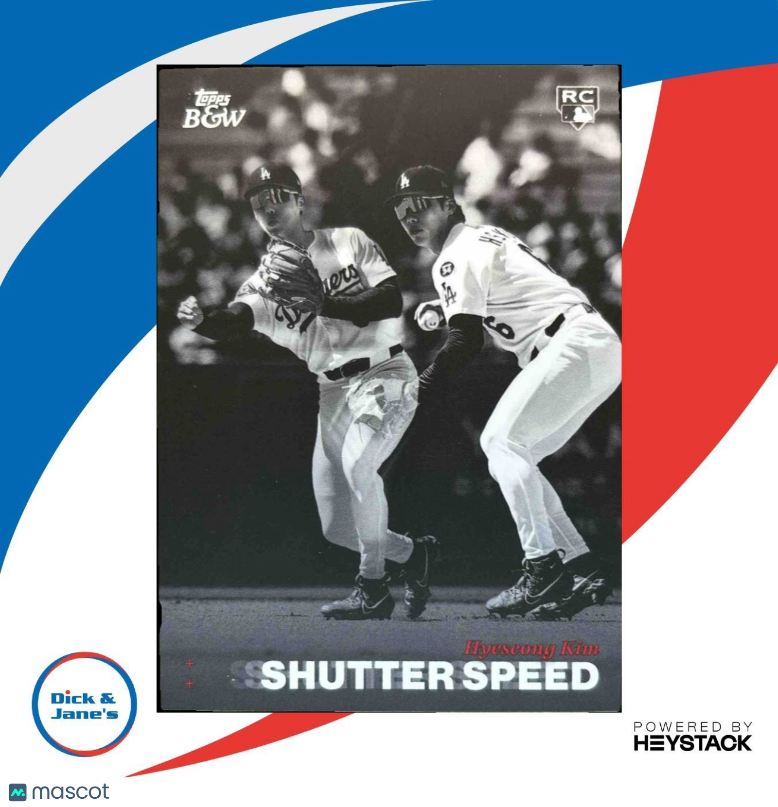 2025 Topps Black and White Hyeseong Kim Shutter Speed #SS11 RC - Sports Cards