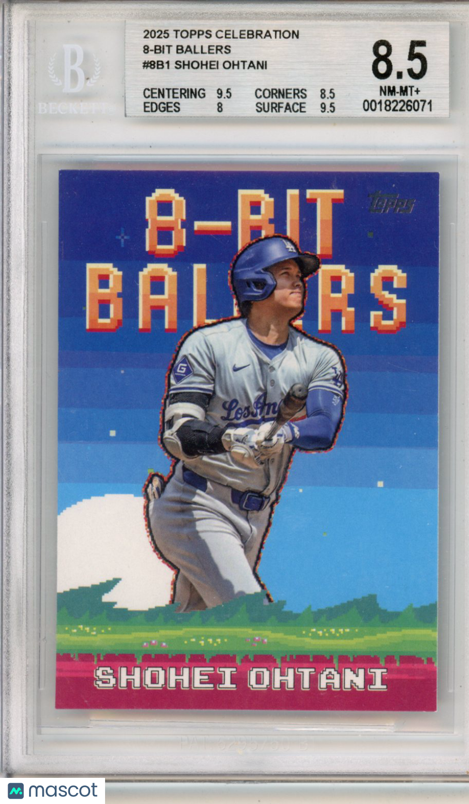2025 Topps Celebration 8 Bit Ballers Shohei Ohtani BGS 8.5 Los Angeles Dodgers Graded Sports Cards