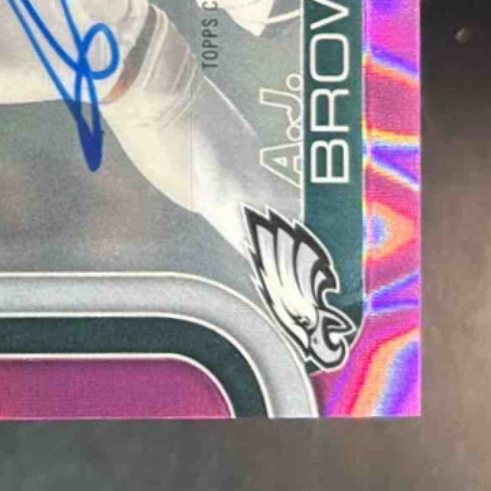2025 Topps Chrome A.J. Brown Auto Pink Lava /250 #BA-AB Philadelphia Eagles - Sports Cards