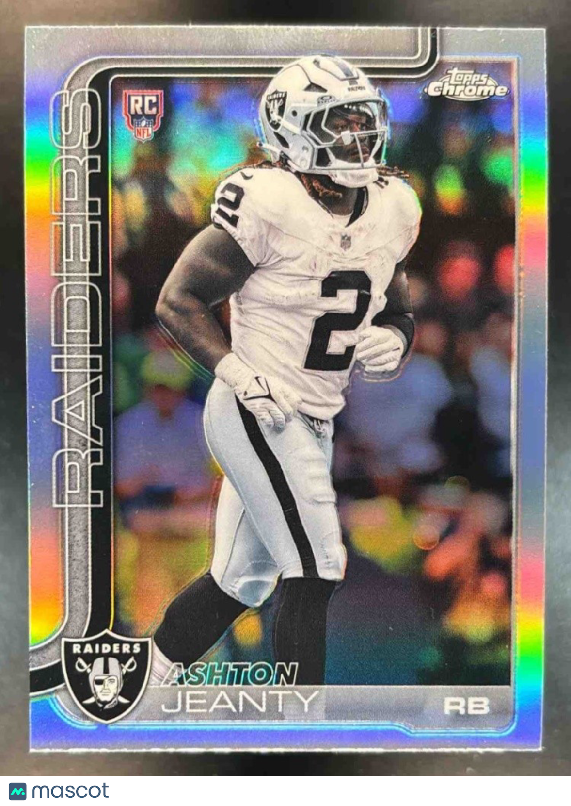 2025 Topps Chrome Ashton Jeanty Rookie Refractor #322 RC Las Vegas Raiders - Sports Cards