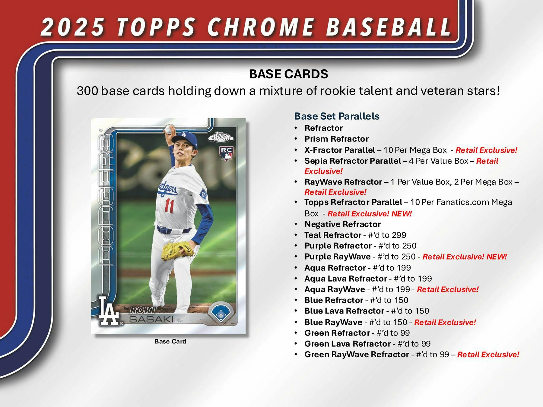 2025 Topps Chrome Baseball Mega Box (10 X-Fractors) - Collectible Trading Cards