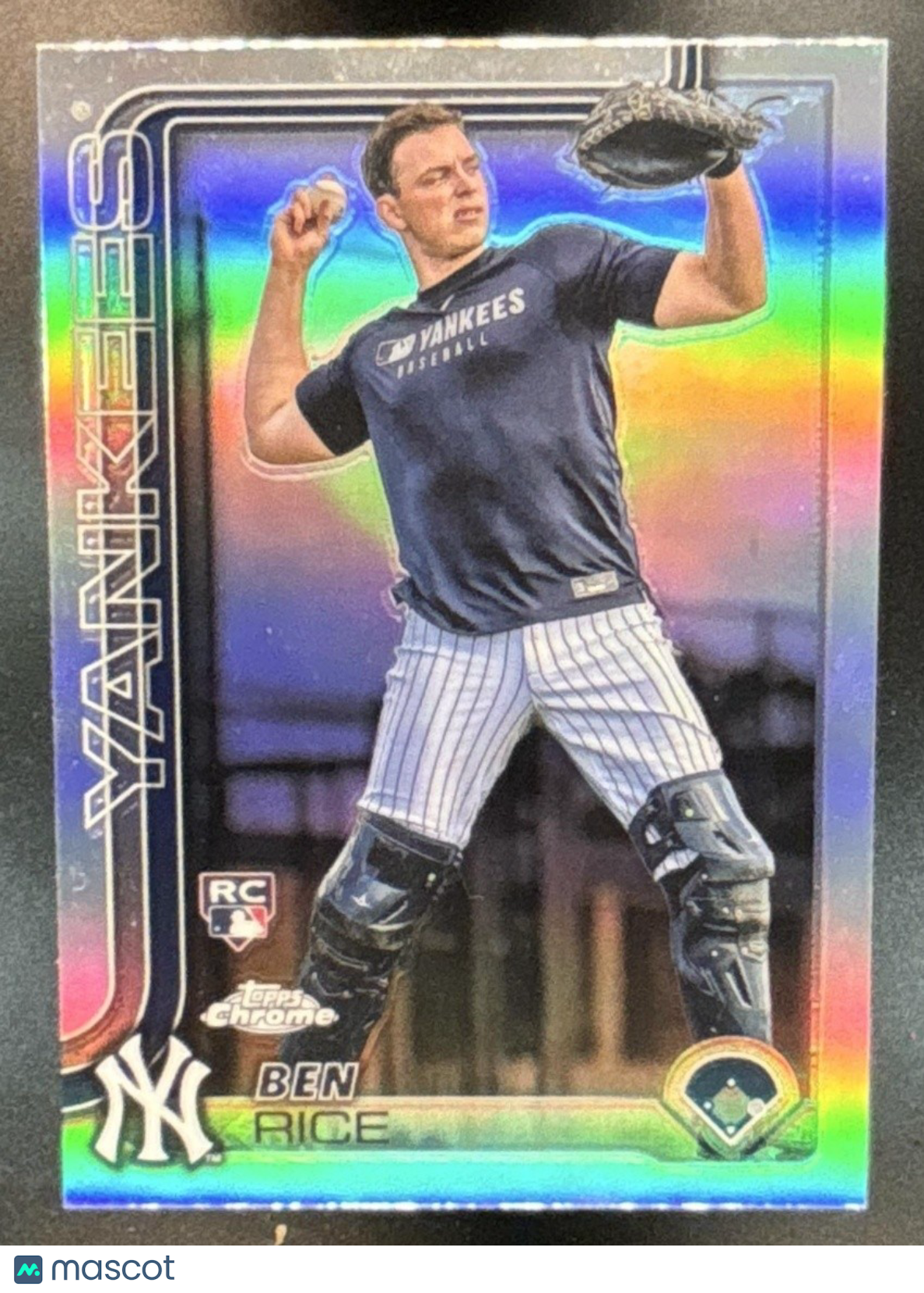 2025 Topps Chrome Ben Rice Image Variation (refractor) #139 RC New York Yankees - Sports Cards