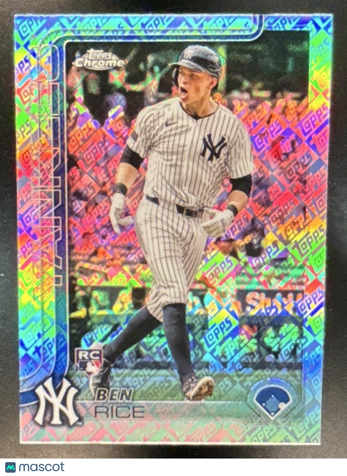 2025 Topps Chrome Ben Rice Topps Logo Refractor #139 RC New York Yankees - Sports Cards