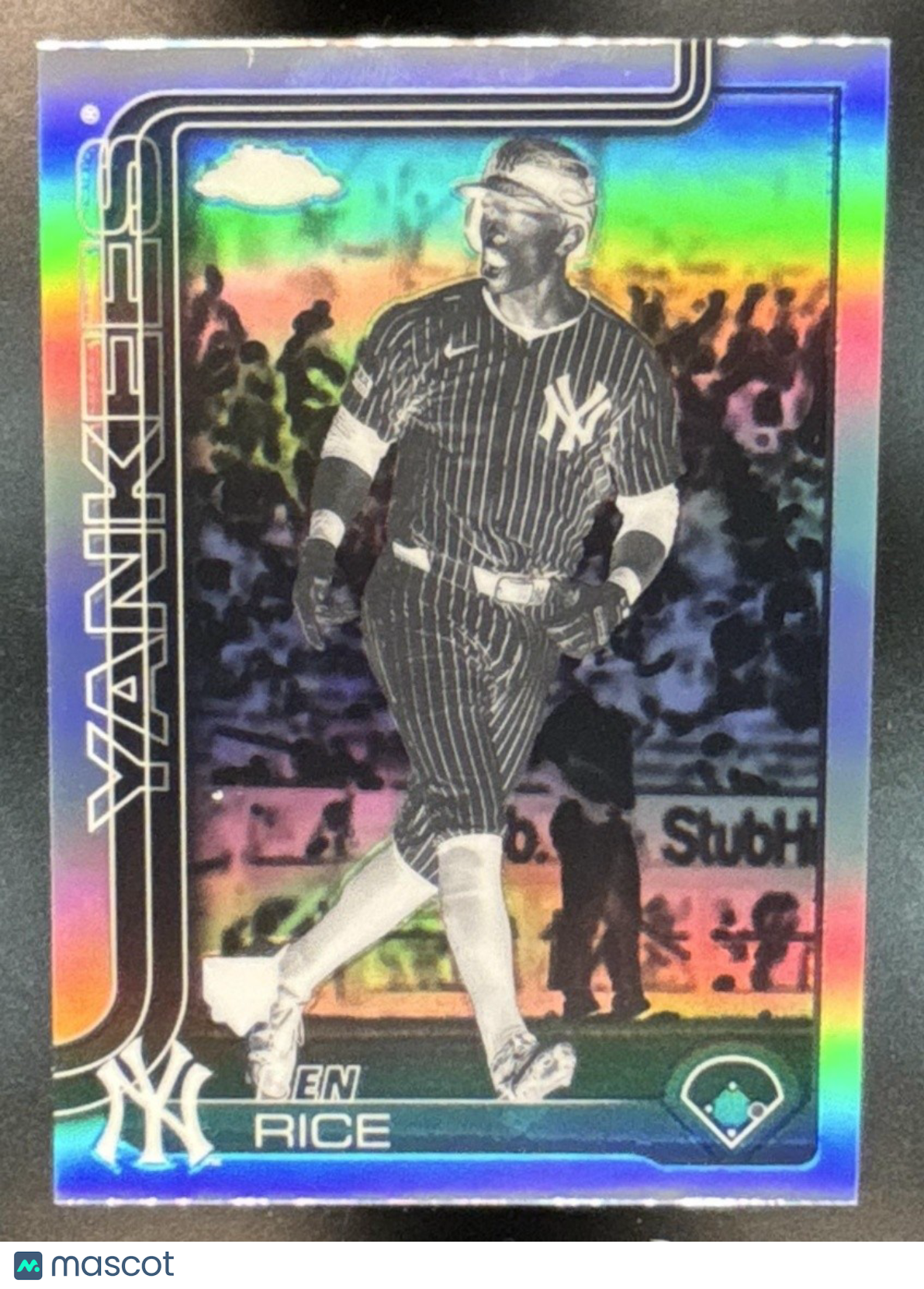 2025 Topps Chrome Ben Rice Negative Refractor #139 RC New York Yankees - Sports Cards