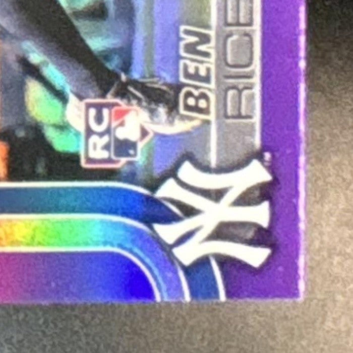 2025 Topps Chrome Ben Rice Purple Refractor /250 #139 RC New York Yankees - Sports Cards