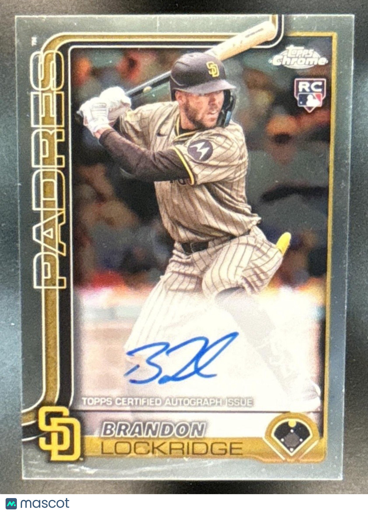 2025 Topps Chrome Brandon Lockridge Rookie Auto #RA-BLO RC San Diego Padres - Sports Cards