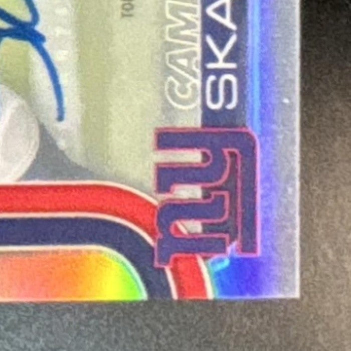 2025 Topps Chrome Cam Skattebo Auto Refractor /499 #RA-CS RC New York Giants - Sports Cards