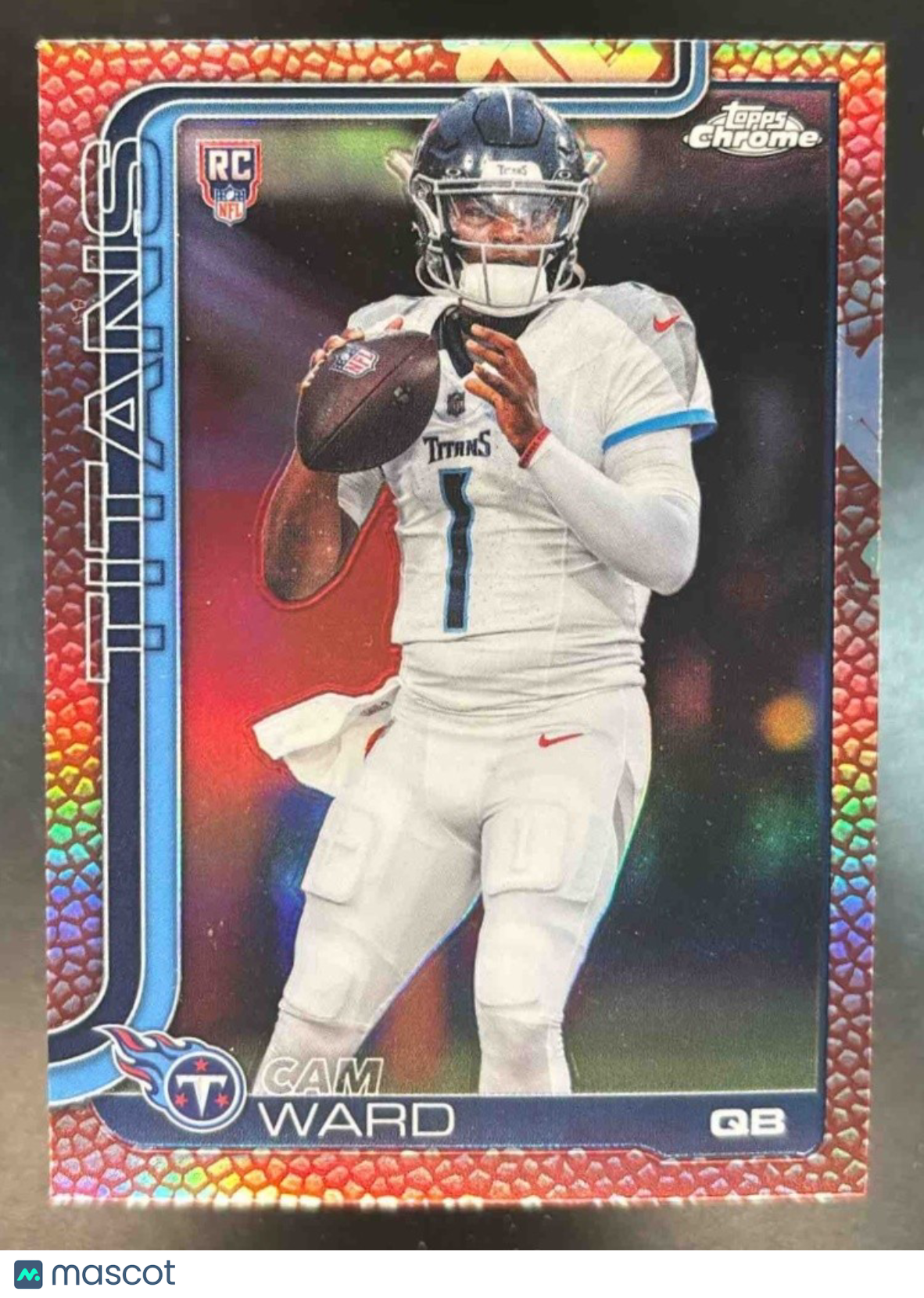 2025 Topps Chrome Cam Ward Rookie Football Leather #314 RC Tennessee Titans - Sports Cards