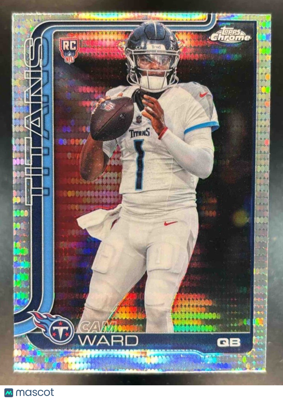2025 Topps Chrome Cam Ward Rookie Pulsar Refractor #314 RC Tennessee Titans - Sports Cards