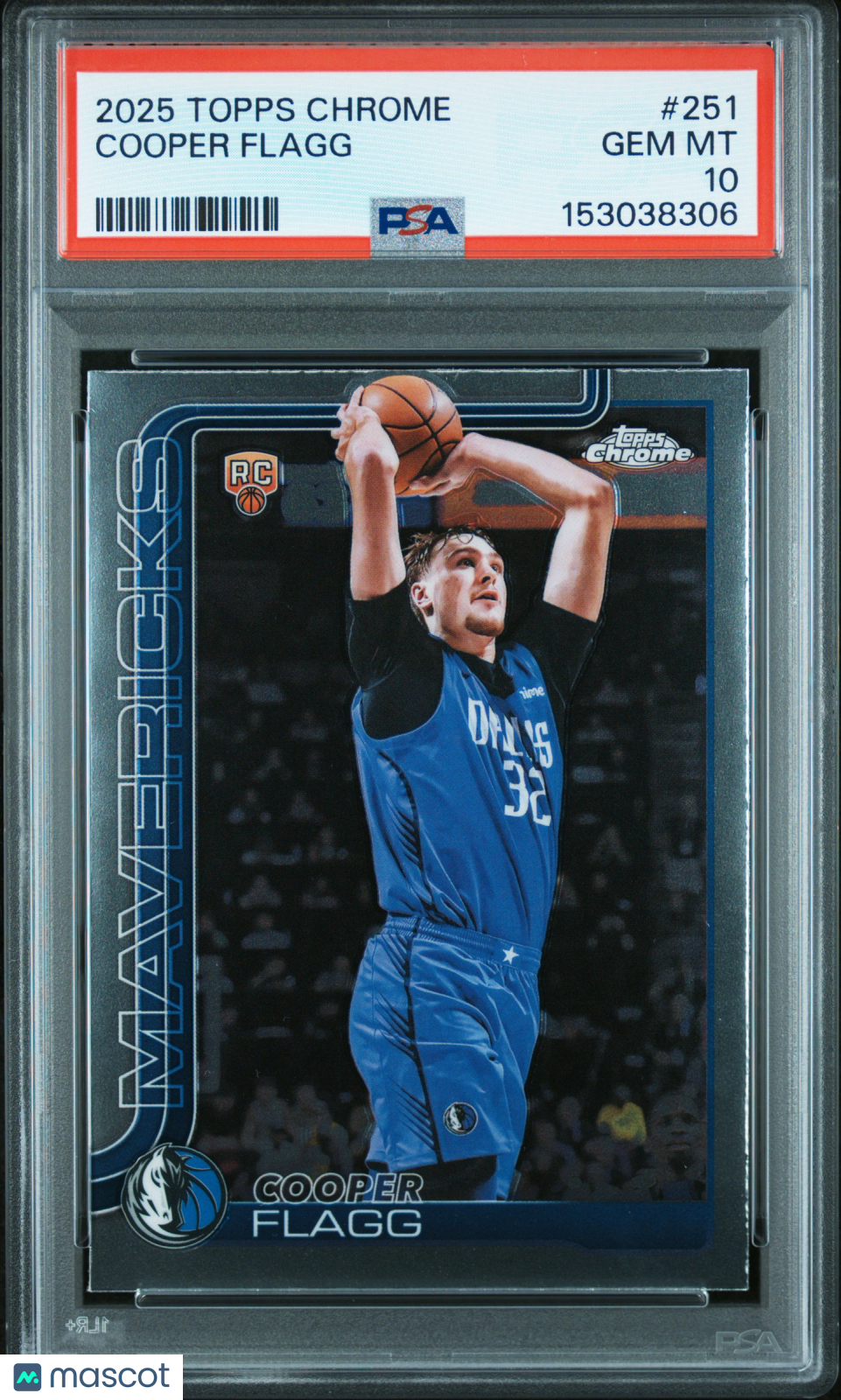 2025 Topps Chrome Cooper Flagg #251 PSA 10 - Graded Sports Cards