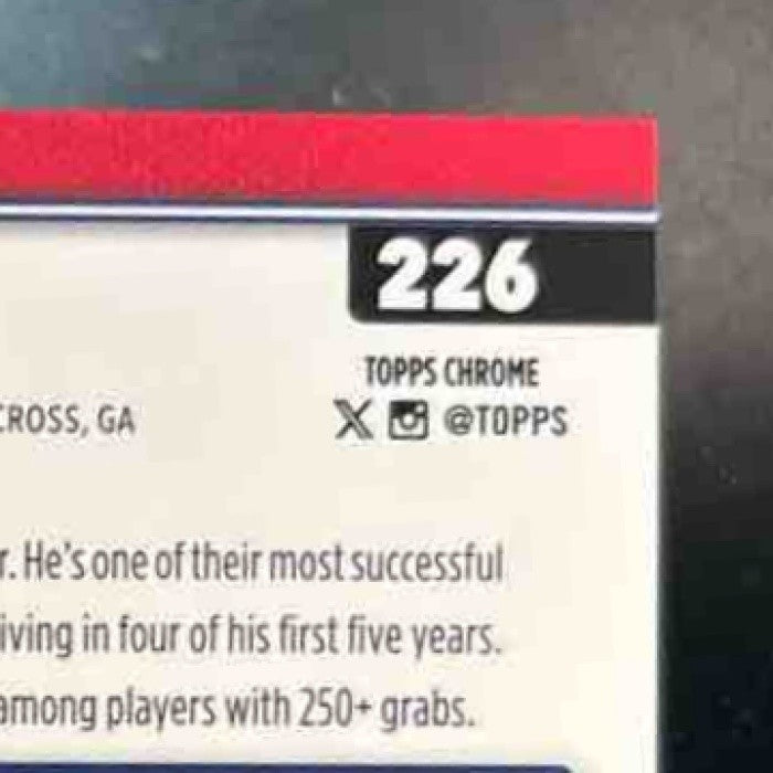 2025 Topps Chrome Darius Slayton Red Wave Refractor /5 #226 New York Giants - Sports Cards