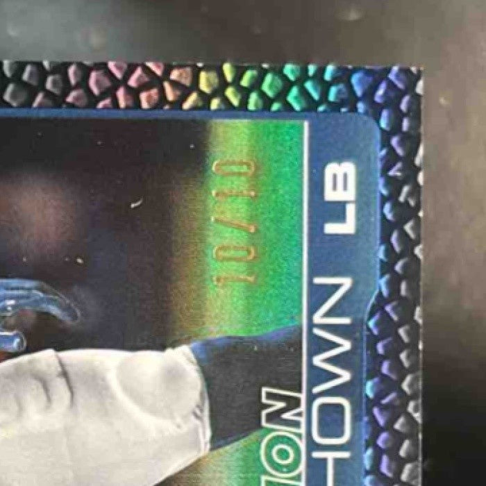2025 Topps Chrome DeMarvion Overshown Football Leather Black 10/10 Dallas Cowboy - Sports Cards