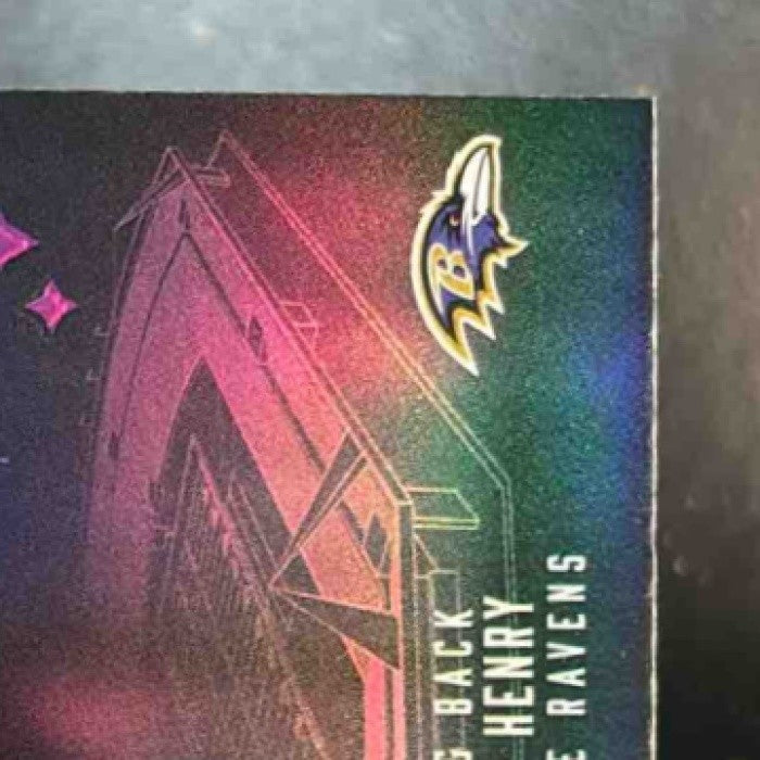 2025 Topps Chrome Derrick Henry All Team Pink Refractor /250 Baltimore Ravens - Sports Cards