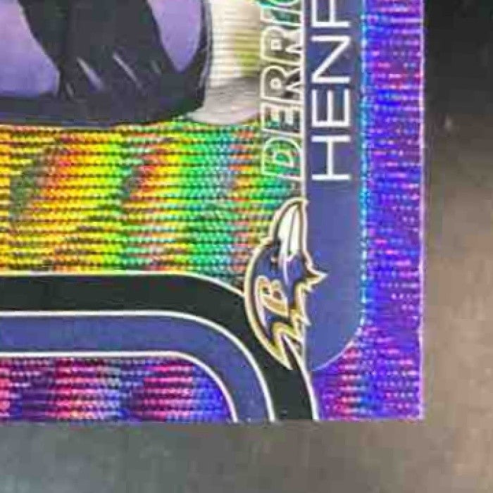 2025 Topps Chrome Derrick Henry Purple Wave Refractor /75 #25 Baltimore Ravens - Sports Cards