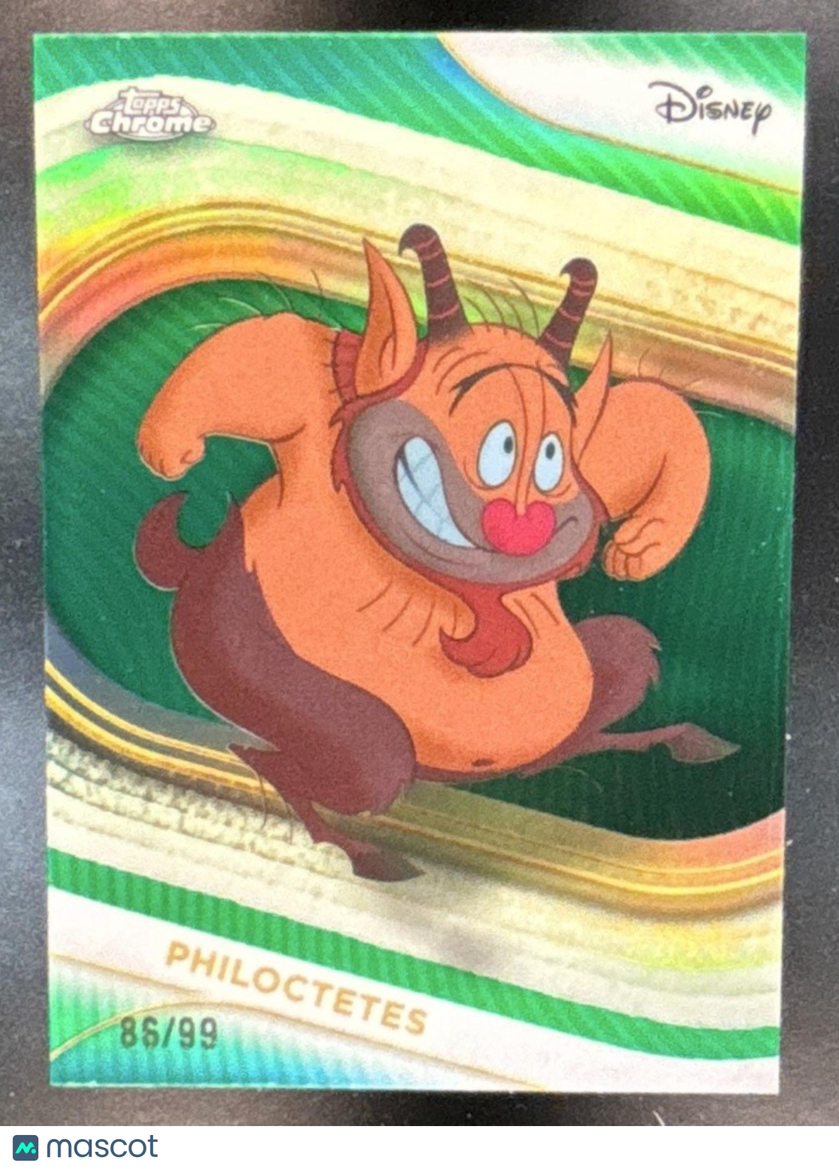 2025 Topps Chrome Disney Sapphire Philoctetes Green Refractor /99 #46 Hercules - Non-Sports Cards