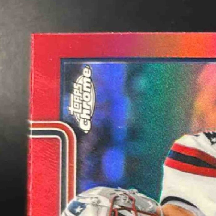 2025 Topps Chrome Drake Maye Red/White/Blue Refractor #207 New England Patriots - Sports Cards