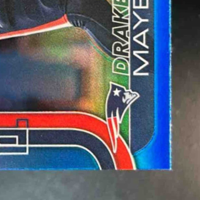 2025 Topps Chrome Drake Maye Red/White/Blue Refractor #207 New England Patriots - Sports Cards