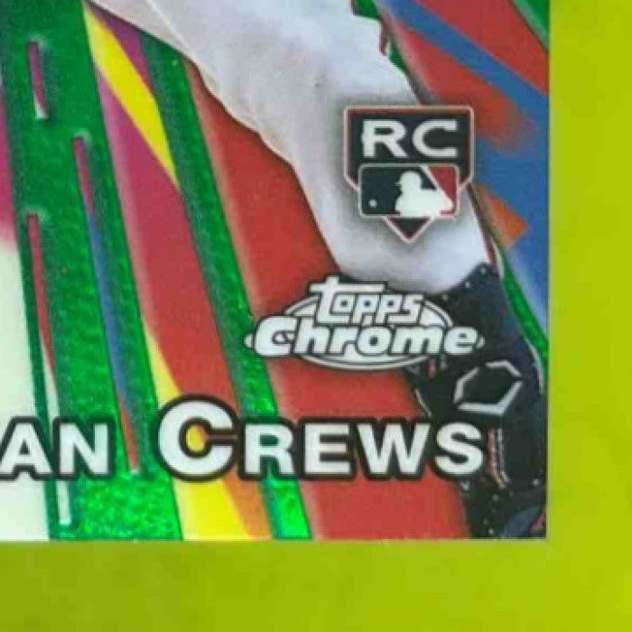 2025 Topps Chrome Dylan Crews Power Players Green Refractor /99 Nationals - Sports Cards