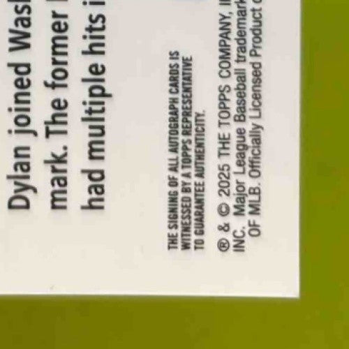 2025 Topps Chrome Dylan Crews Rookie Auto #RA-DC RC Washington Nationals - Sports Cards